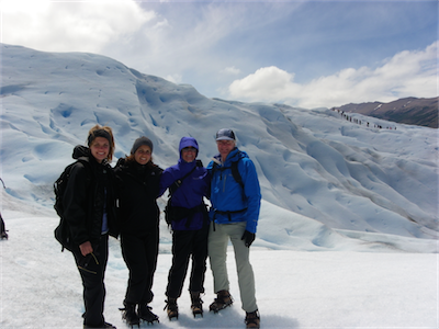 Fam on glacier