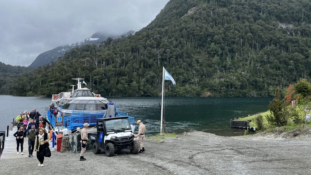 Ferry landing at Puerto Blest in the Argentinian Lake District
