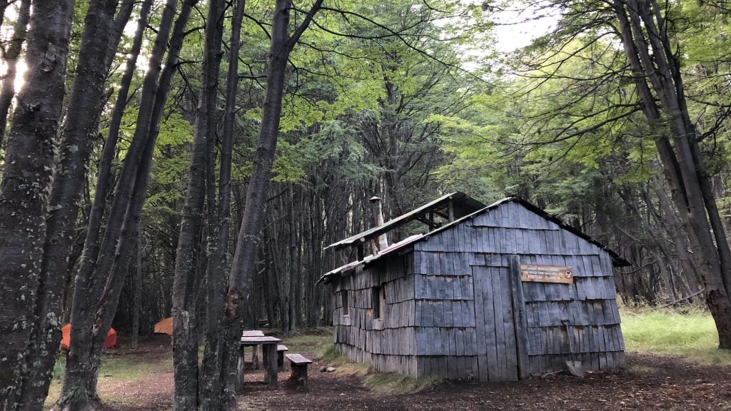 Wooden cabin of Refugio Hermoso