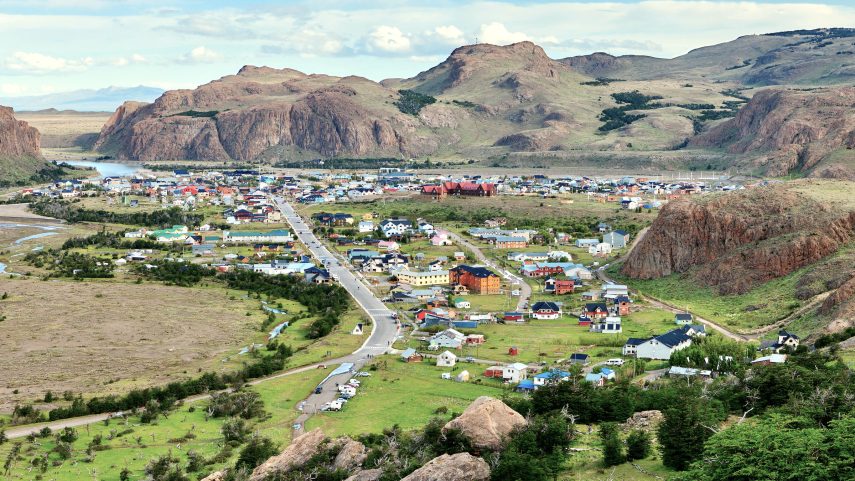 Panoramic view of El Chaltén town