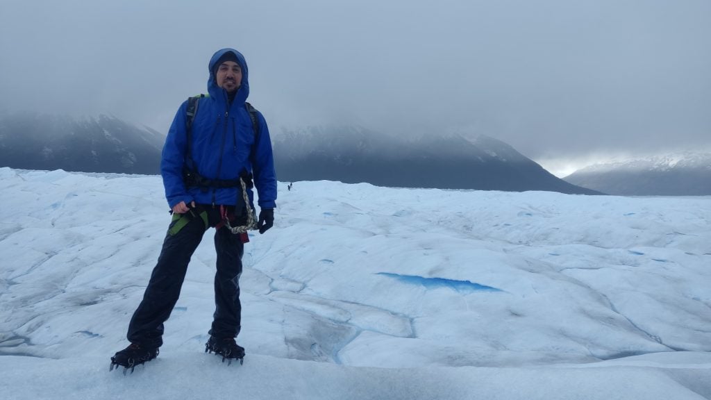 Felipe of Swoop Patagonia at Perito Moreno glacier