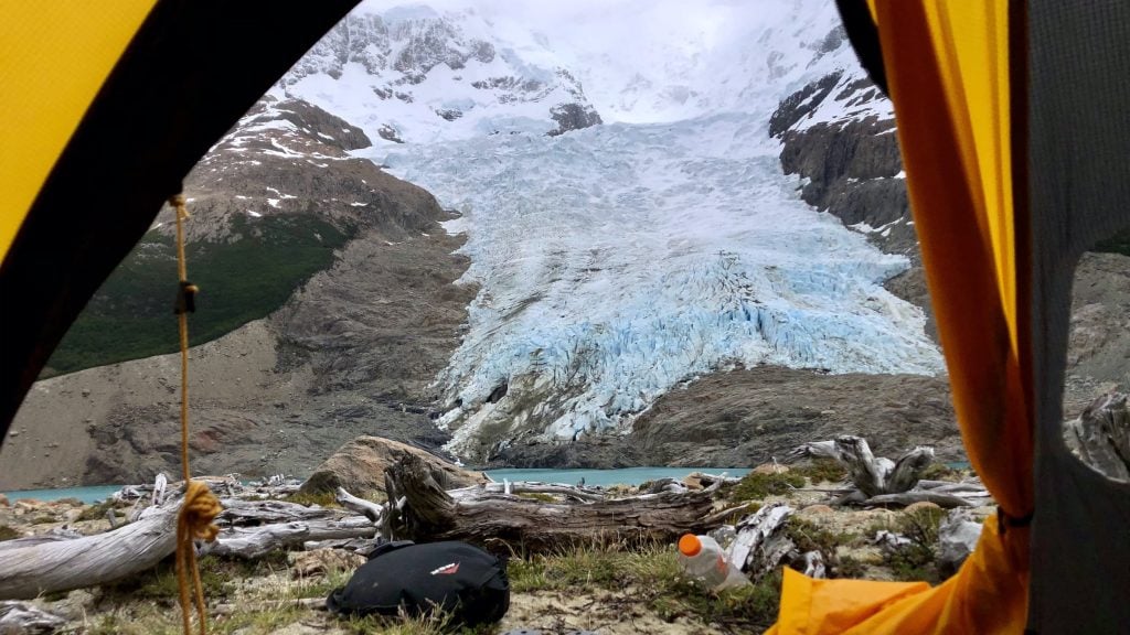 View from the tent at Glacier Norte