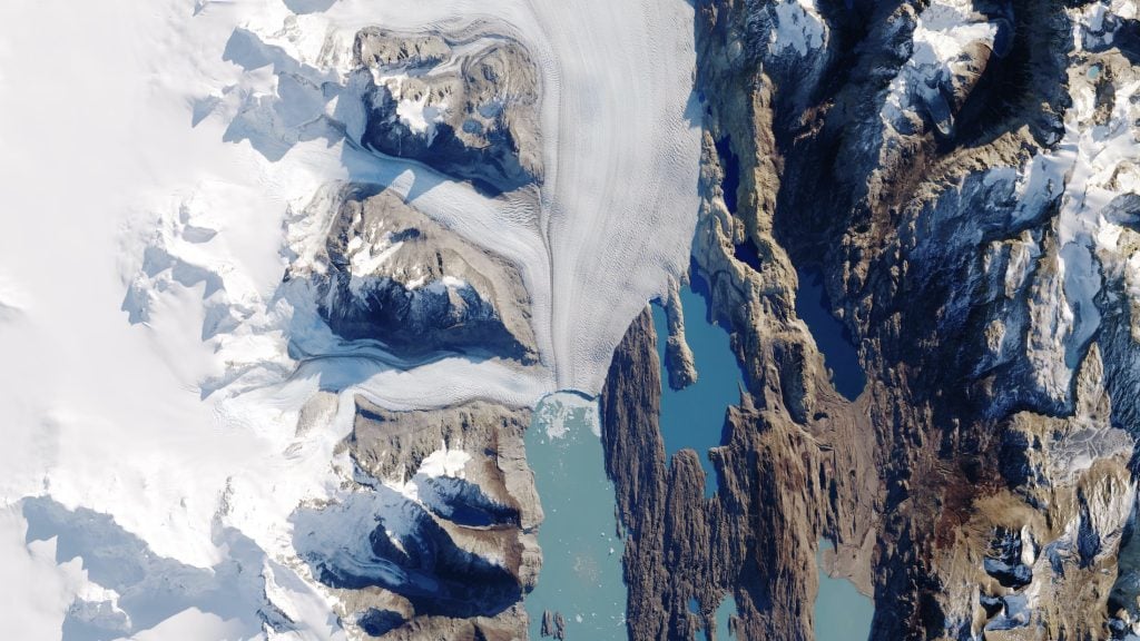 Satellite view of Upsala Glacier
