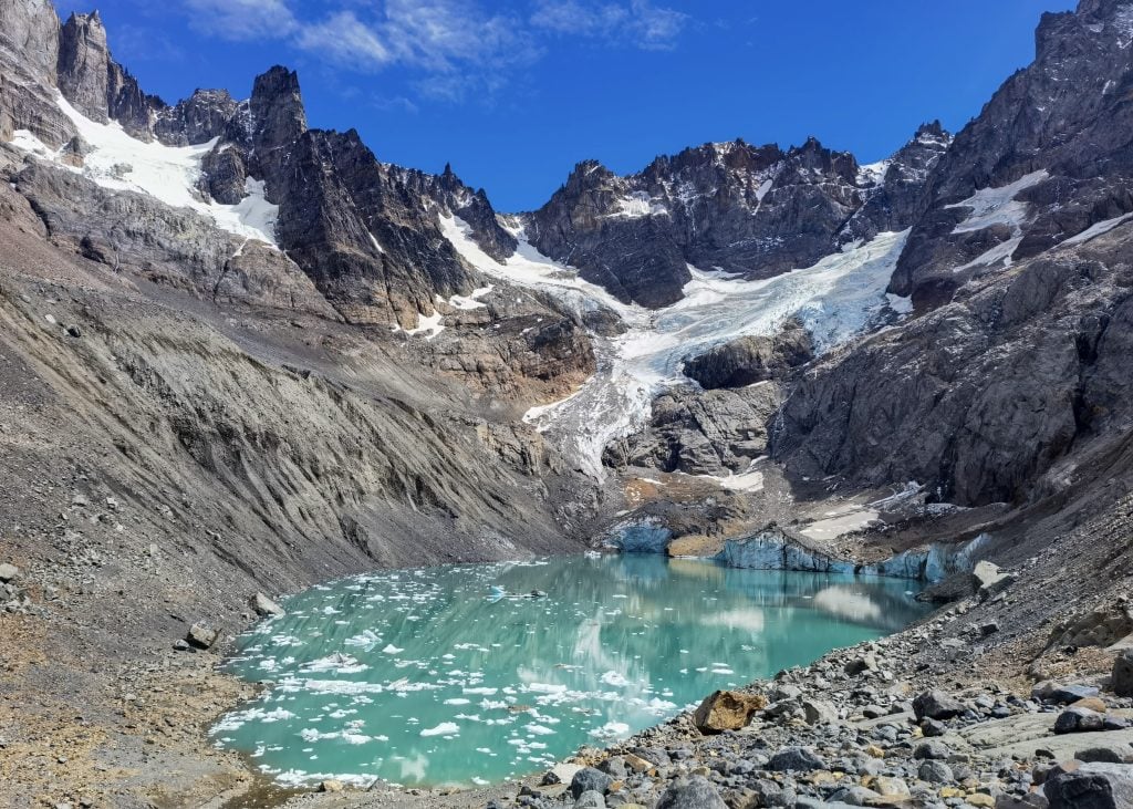 Iceberg (Tempanos) Lagoon on the Cerro Castillo trek in Aysen