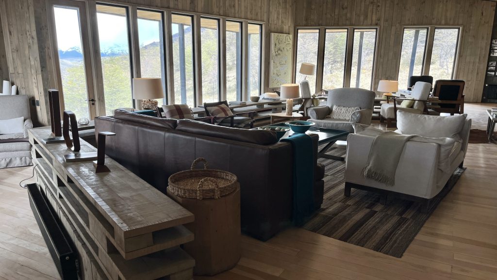 Luxury lounge at Awasi Patagonia in Torres del Paine